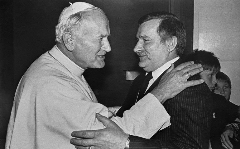 Juan Pablo II y Walesa